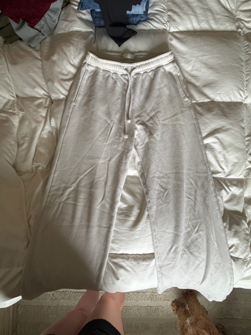 Abercrombie & Fitch Light Beige Drawstring Lounge Pants